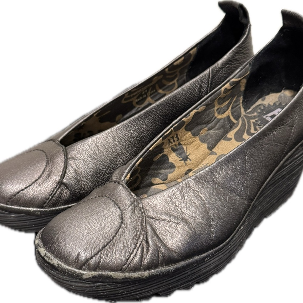 Fly London Metallic Wedge Shoes